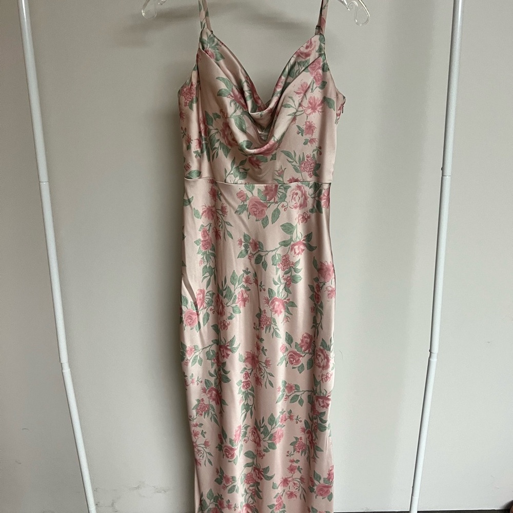 Revelry Floral Maxi Dress in Pink and Green